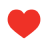 「赤いハート」ボタン